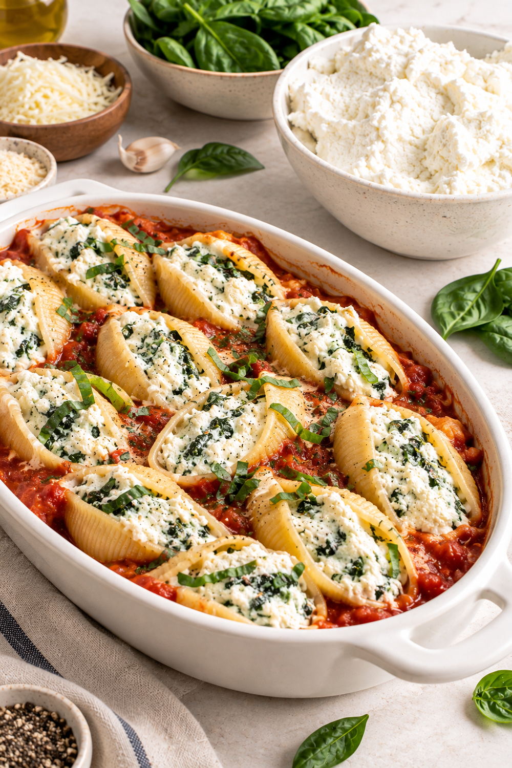 Ricotta & Spinach Stuffed Shells